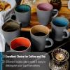 imageBTaT Coffee Mugs Set of 6 12 oz 350ml Mugs Coffee Cups Mugs for Coffee Coffee Mug Set Mug Set Large Coffee Mugs Coffee Cups Set Ceramic Coffee Mug Coffee Cup SetMatte Black