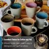 imageBTaT Coffee Mugs Set of 6 12 oz 350ml Mugs Coffee Cups Mugs for Coffee Coffee Mug Set Mug Set Large Coffee Mugs Coffee Cups Set Ceramic Coffee Mug Coffee Cup SetMatte White
