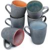 imageBTaT Coffee Mugs Set of 6 12 oz 350ml Mugs Coffee Cups Mugs for Coffee Coffee Mug Set Mug Set Large Coffee Mugs Coffee Cups Set Ceramic Coffee Mug Coffee Cup SetMatte Black
