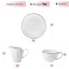 imageBTaT Classic tea set 13 pcs Tea Cups 7oz Tea Pot with Stainless Steel Infuser 32oz Creamer and Sugar Set Porcelain Tea Set White Tea Set Tea Pot Sets with Cups