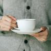 imageBTaT Tea Cups and Saucers with Gold Trim Set of 6 7oz White Porcelain Tea CupsWhite with gold trim