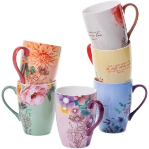 imageBTaT Christian Coffee Cups Set of 6 12oz Bible Verse Mugs Christian Mugs Scripture Coffee Cups Christmas Gifts