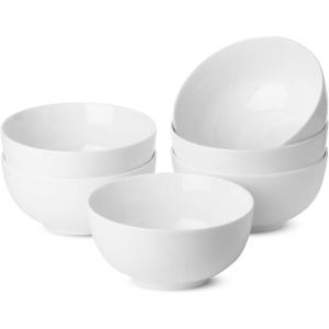 image:imageBrew To A Tea BTaT Soup Bowls Set 16 Ounces Set of 12 Red Porcelain Dishes for Soup Rice Salad Noodle Microwave Oven Freezer amp Dishwasher Safe Deep Cereal Bowls for KitchenWhite