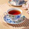 image:imageBTaT Floral Tea Cups and Saucers Set of 6 8 oz Fine Porcelain Teacup Set with Gold Trim for Afternoon Tea Weddings Parties amp Gifting Dishwasher SafeIndigo Bloom